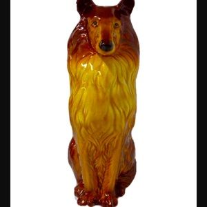 Vintage Inarco Sheltie Shetland sheepdog Lassie Collie Dog 12" Ceramic